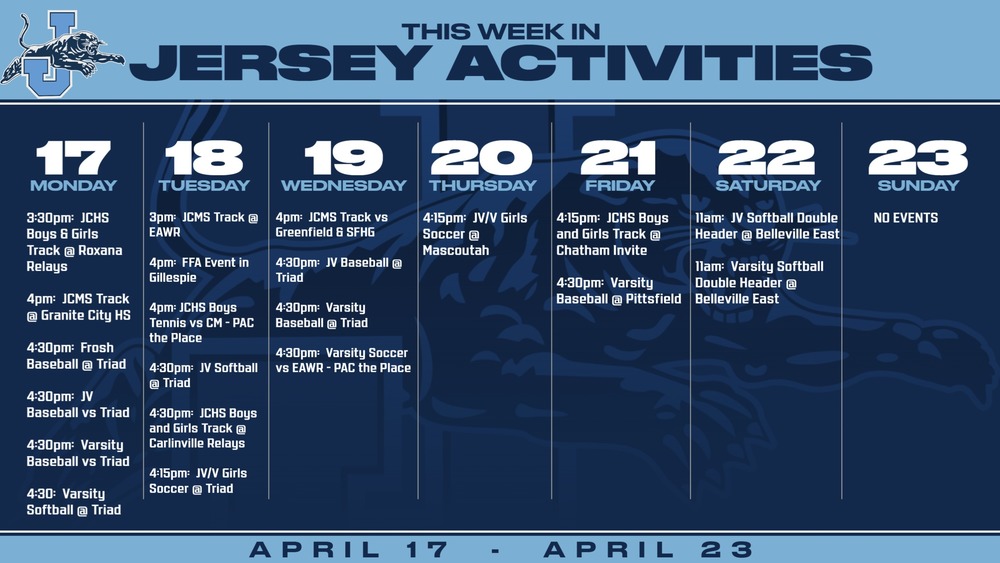 This Week in Jersey Activities Jersey CUSD 100