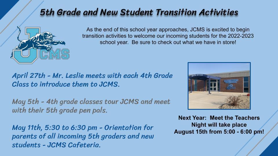 JCMS Transition Activities