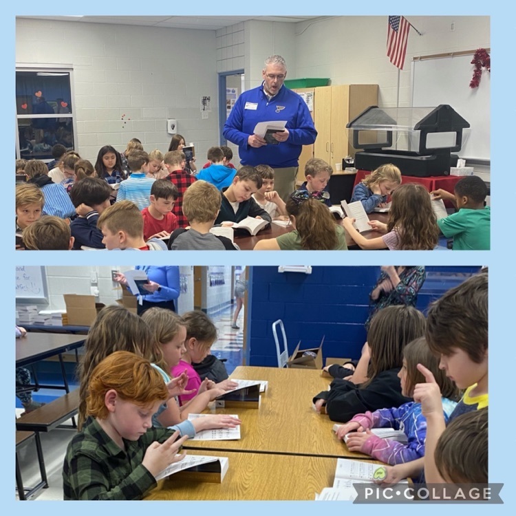 The Rotary Club of Jerseyville Gives Dictionaries To Third Grade Students
