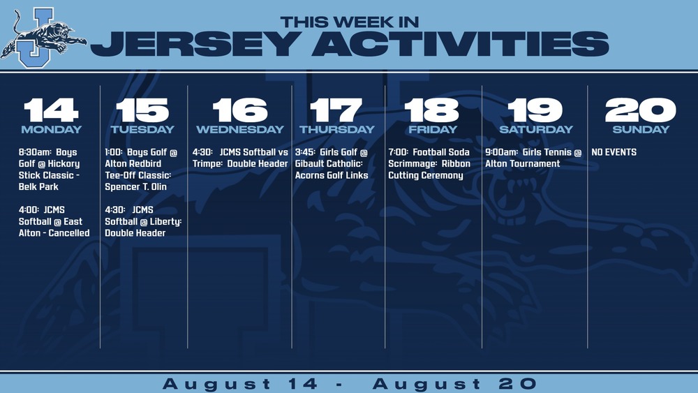 This Week in Jersey Activities Jersey CUSD 100