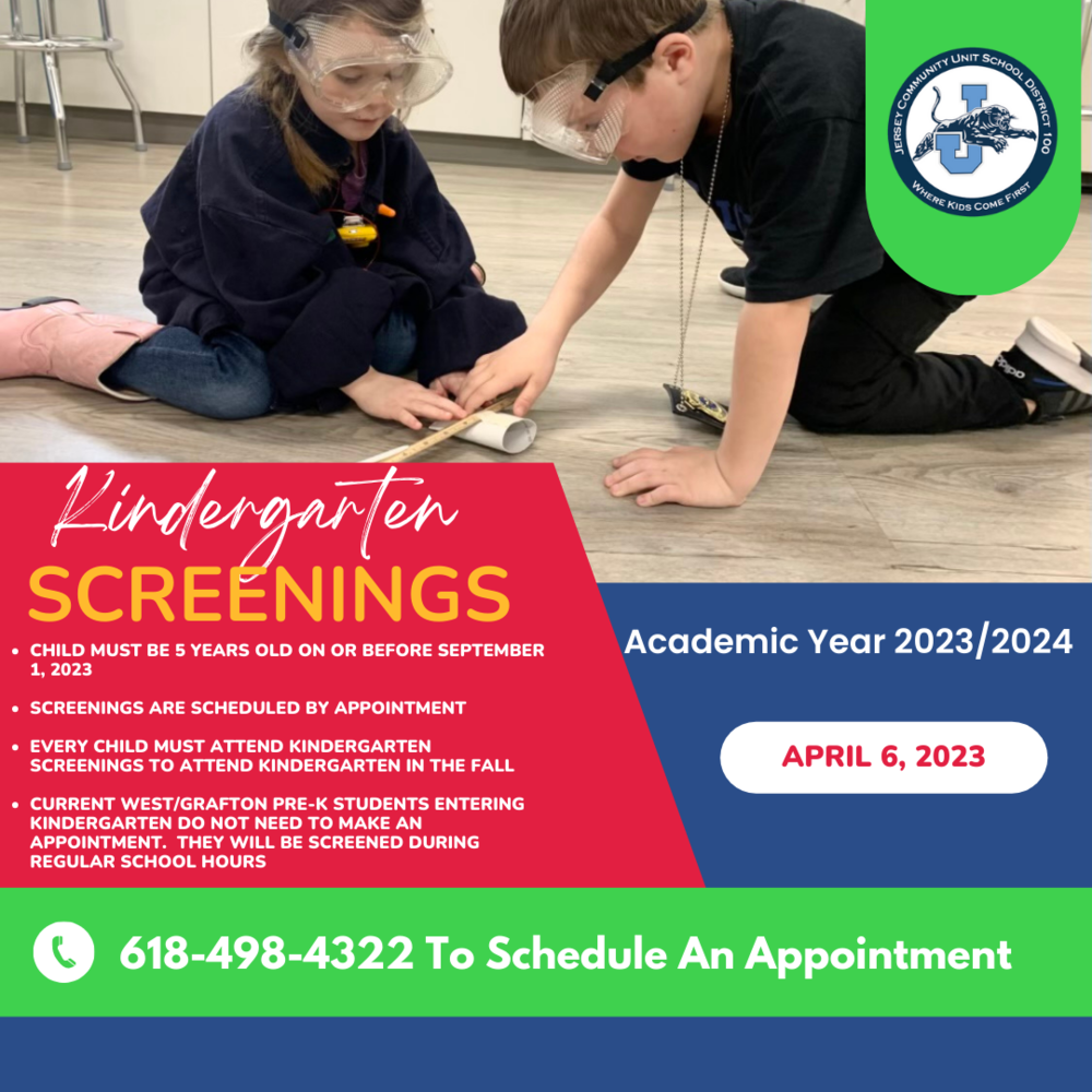 Kindergarten Screenings Jersey CUSD 100