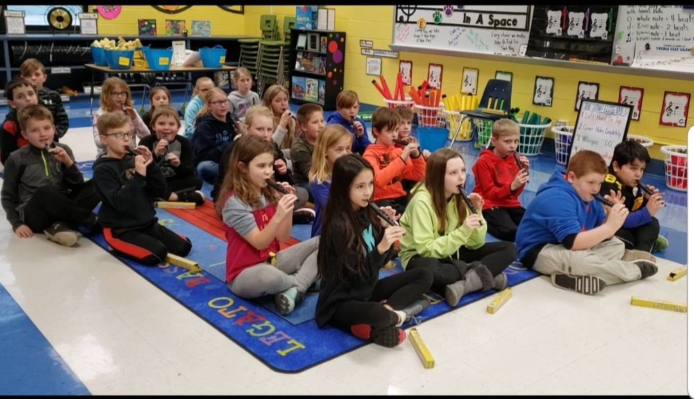 Song Flutes in Music Class at East Elementary