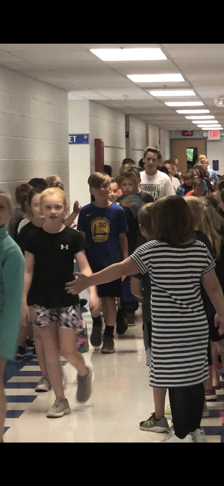 Fourth Grade Students Enjoy One Last Walk Through The Halls at East Elementary.