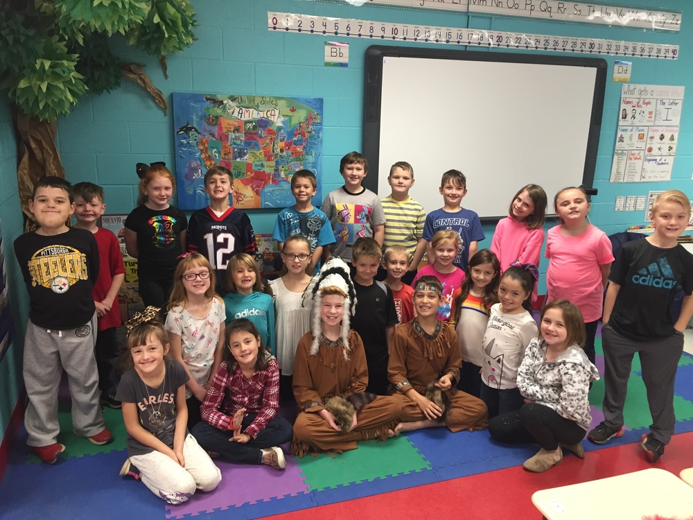 Squanto & Samoset Visit Second Grade Classrooms